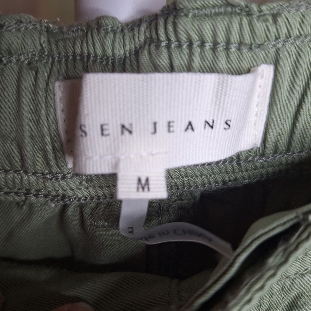 Risen M Sage High-Rise Cargo Utility Pants Soft & Drapey Straight Leg Boutique - Picture 6 of 7
